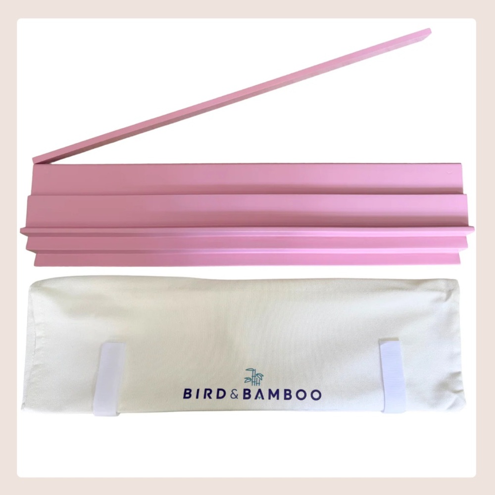 Bird & Bamboo Mahjong Rack Set of 2 (for Siamese / Double Mahjong) in Light Pink